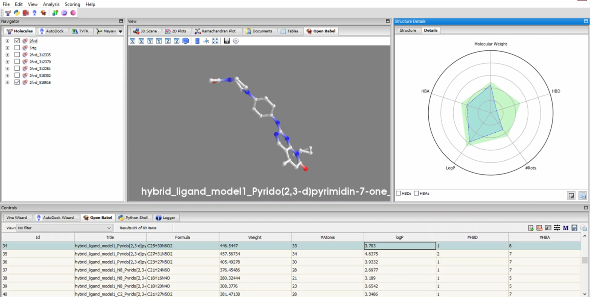 PyRx Screenshot 4